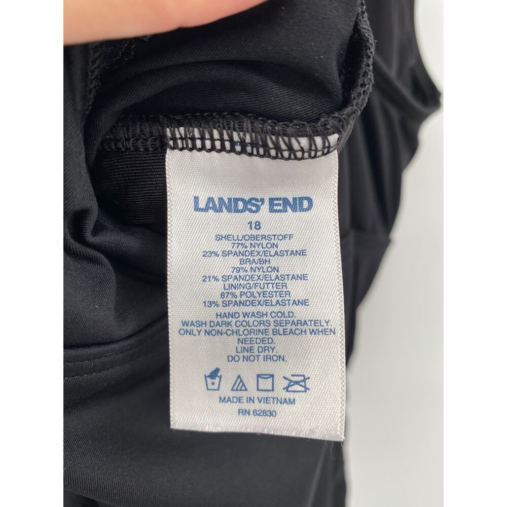 Lands End Women's Chlorine Resistant Wrap Underwire Tankini Swimsuit Top 18 - Picture 6 of 11